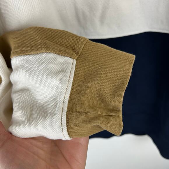 Zara Womens Sweatshirt Size XXL Blue Tan White Colorblock Athleisure Casual - Picture 5 of 6